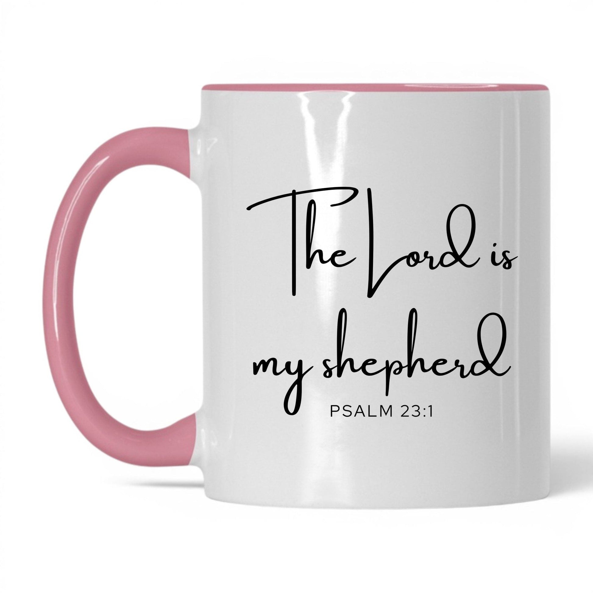 The Lord Is My Shepherd Coffee Mug – 11oz White/Midnight Blue Mug