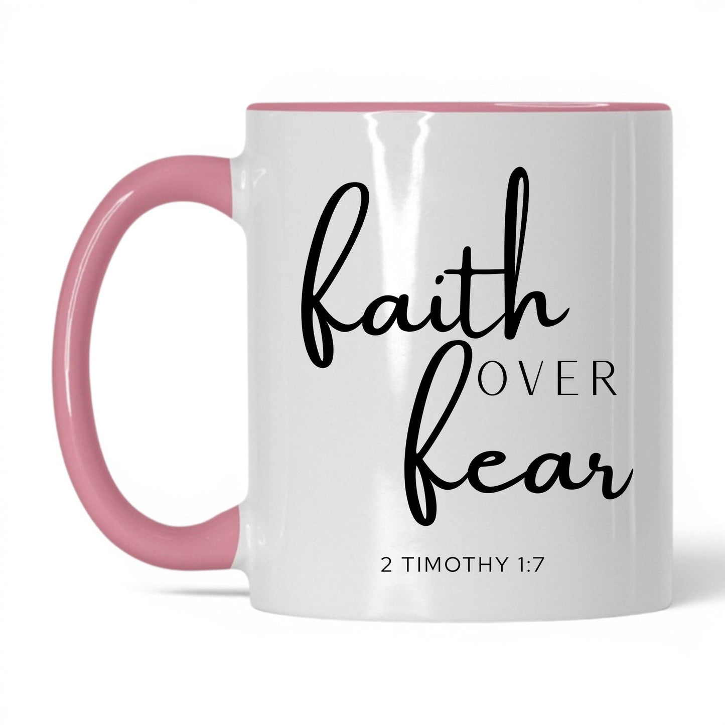 Faith Over Fear Mug – 11oz White/Midnight Blue Mug
