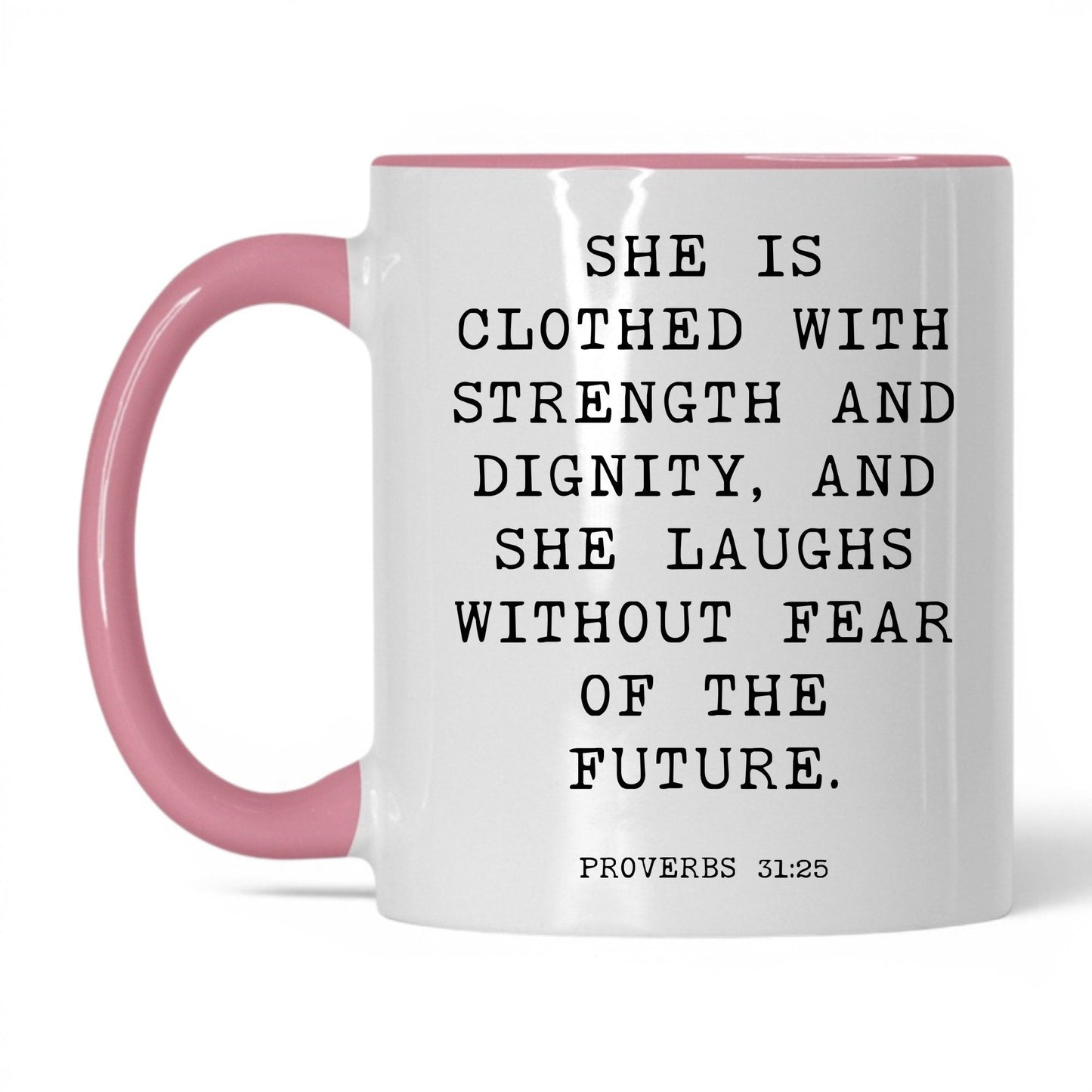 Strength and Dignity Mug – 11oz White/Midnight Blue Mug