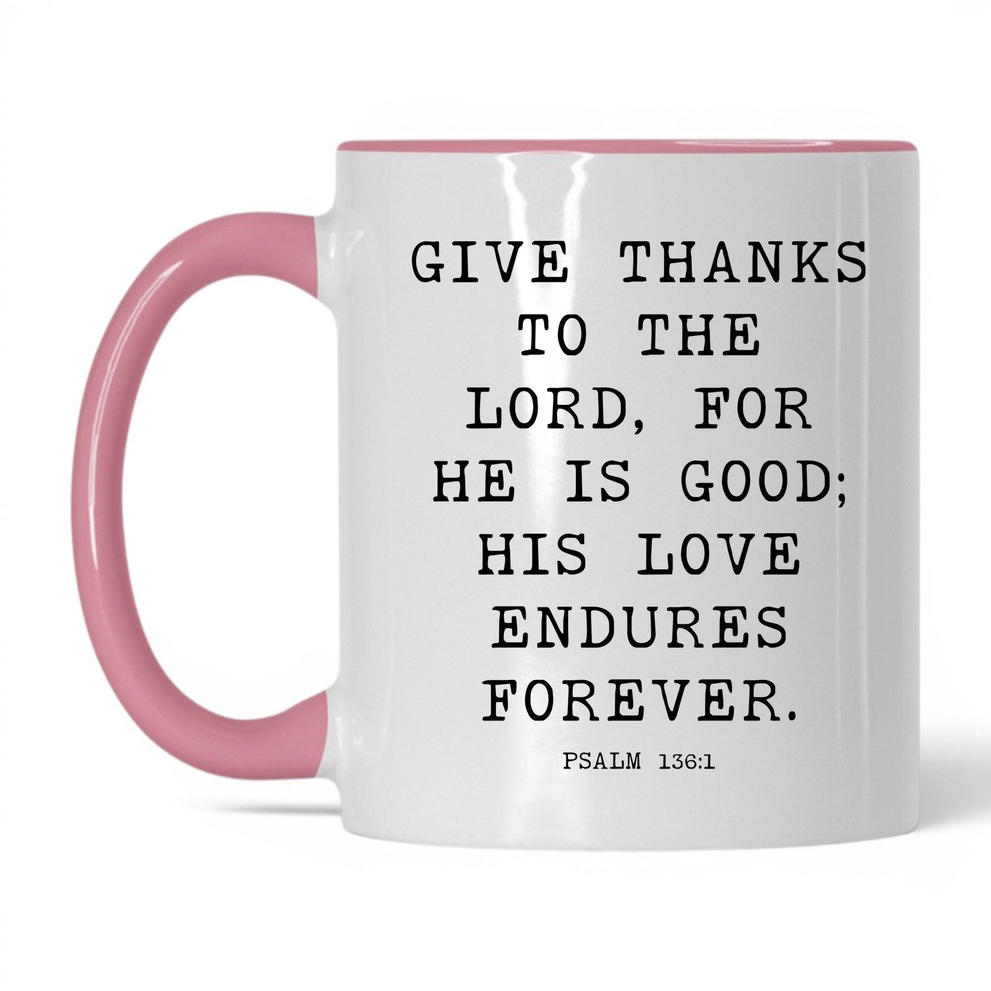 His Love Endures Forever Mug – 11oz White/Midnight Blue Mug