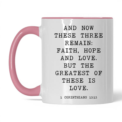 Faith Hope and Love Mug – 11oz White/Midnight Blue Mug
