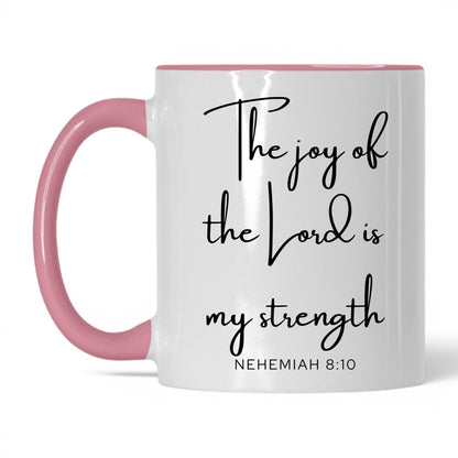 The Joy of the Lord Mug – 11oz White/Midnight Blue Mug