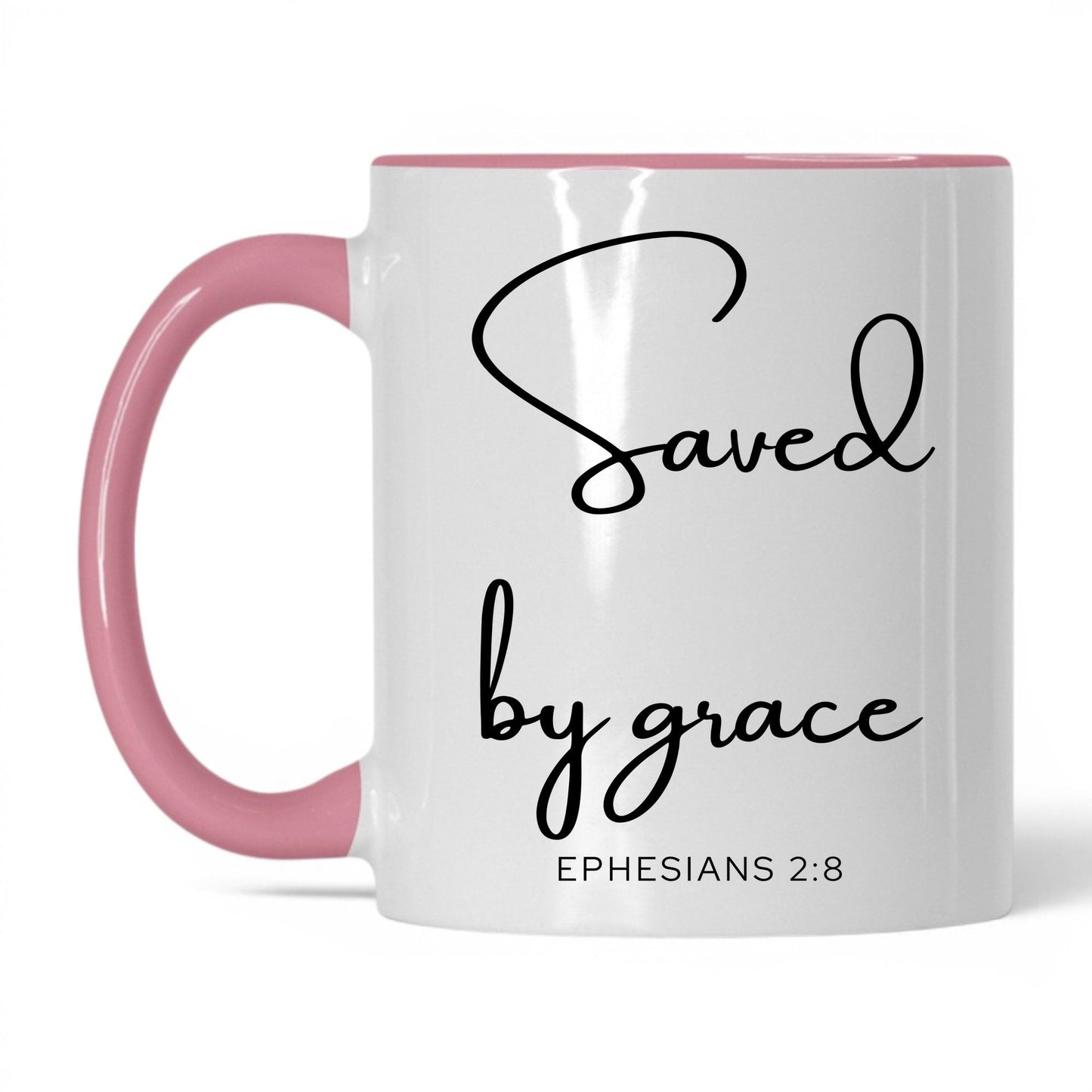 Saved by Grace Mug – 11oz White/Midnight Blue Mug