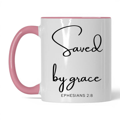 Saved by Grace Mug – 11oz White/Midnight Blue Mug