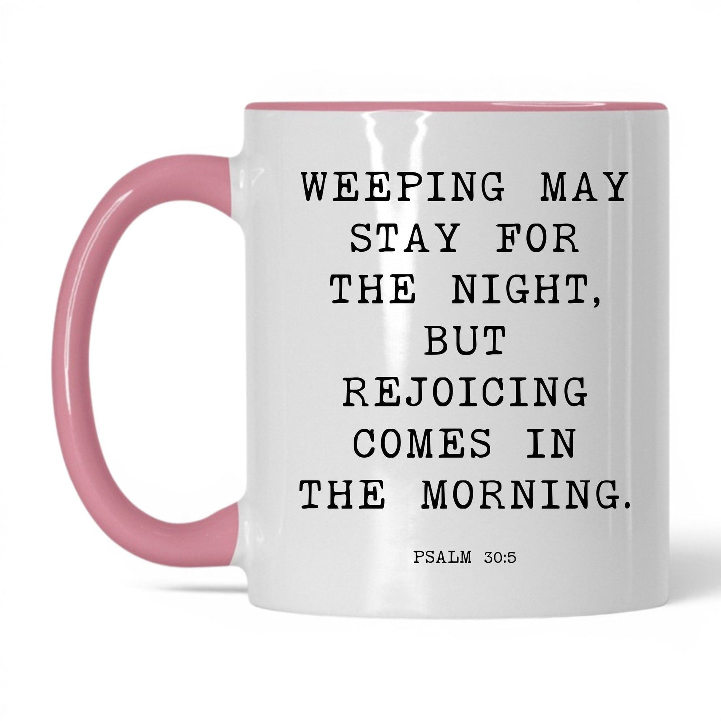Joy Comes in the Morning Mug – 11oz White/Midnight Blue Mug