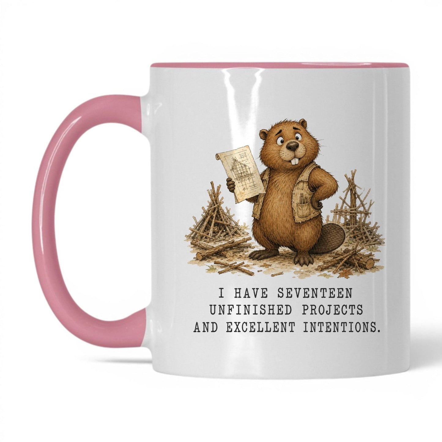 Unfinished Projects Beaver Coffee Mug