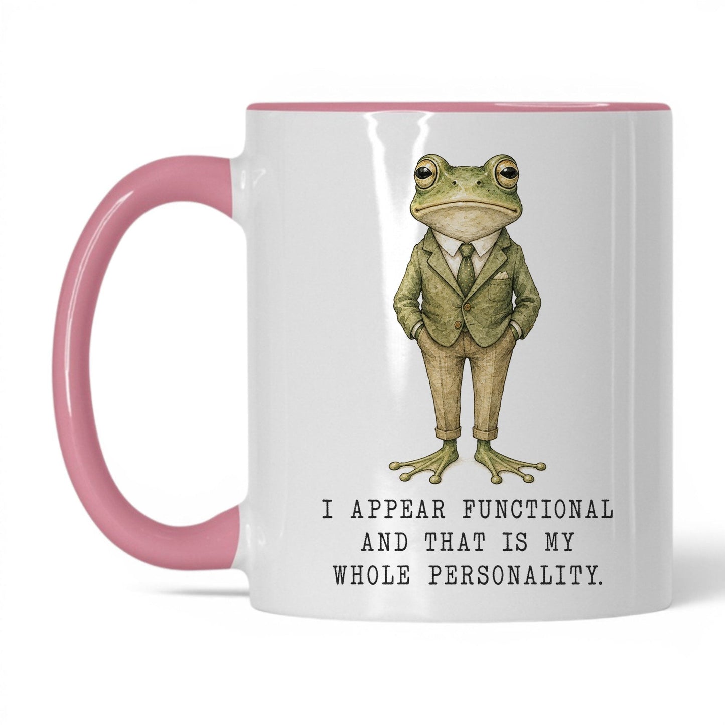 Appear Functional Frog Mug – 11oz White Pink Mug
