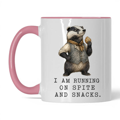 Spite and Snacks Badger Coffee Mug