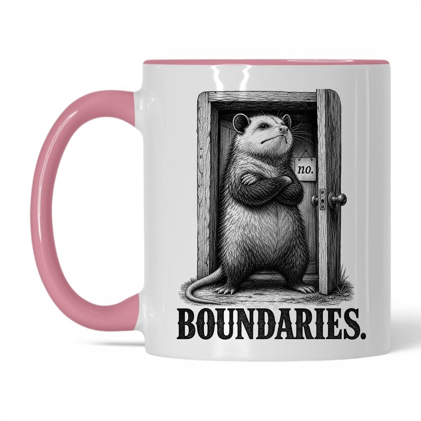 Boundaries Opossum Coffee Mug