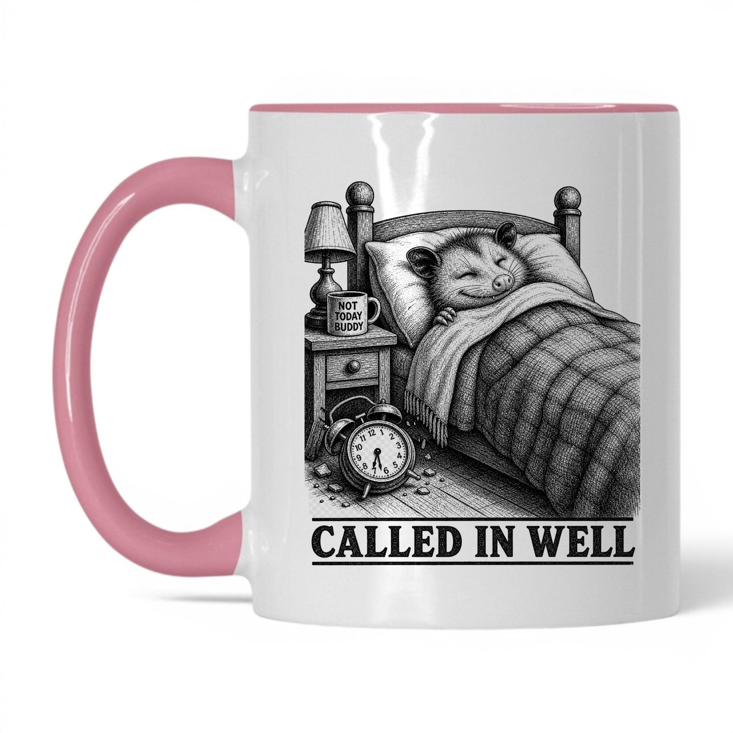 Called in Well Opossum Coffee Mug