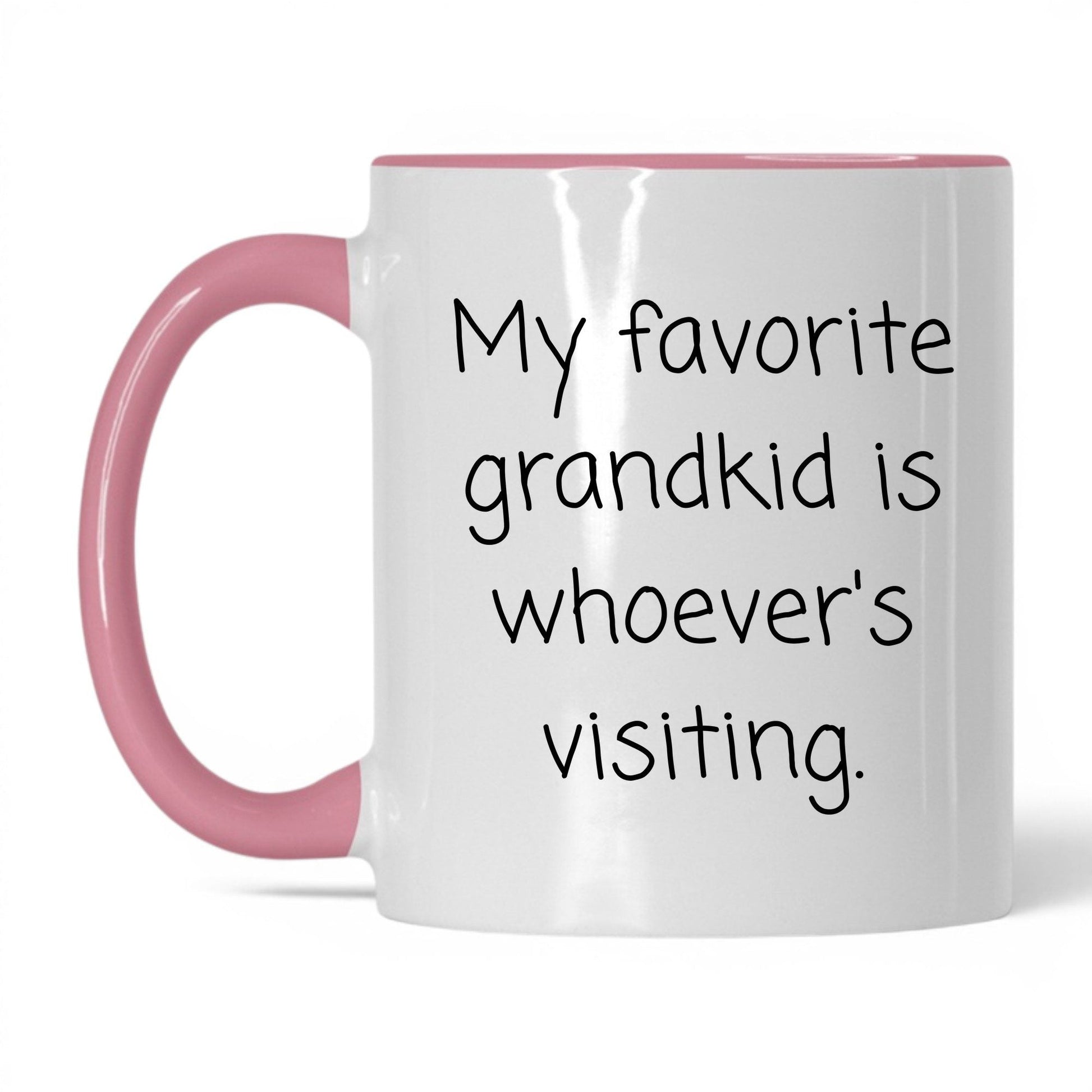 Favorite Grandkid Visiting Mug – 11oz White/Pink Mug
