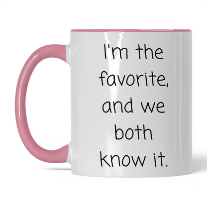 We Both Know It Mug – 11oz White/Pink Mug