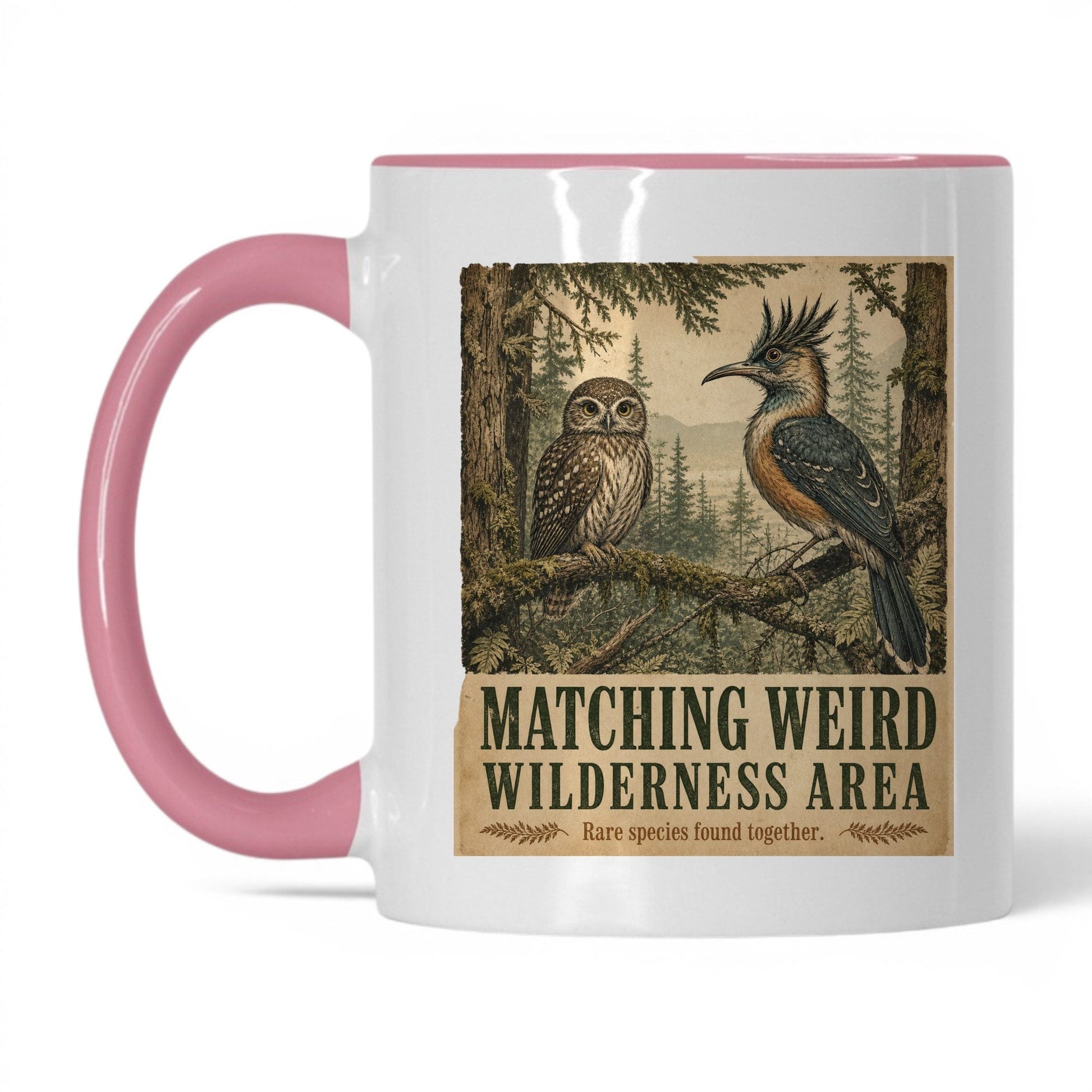 Matching Weird Wilderness Area Mug – 11oz White/Pink Mug