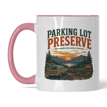 Parking Lot Preserve Mug – 11oz White/Pink Mug
