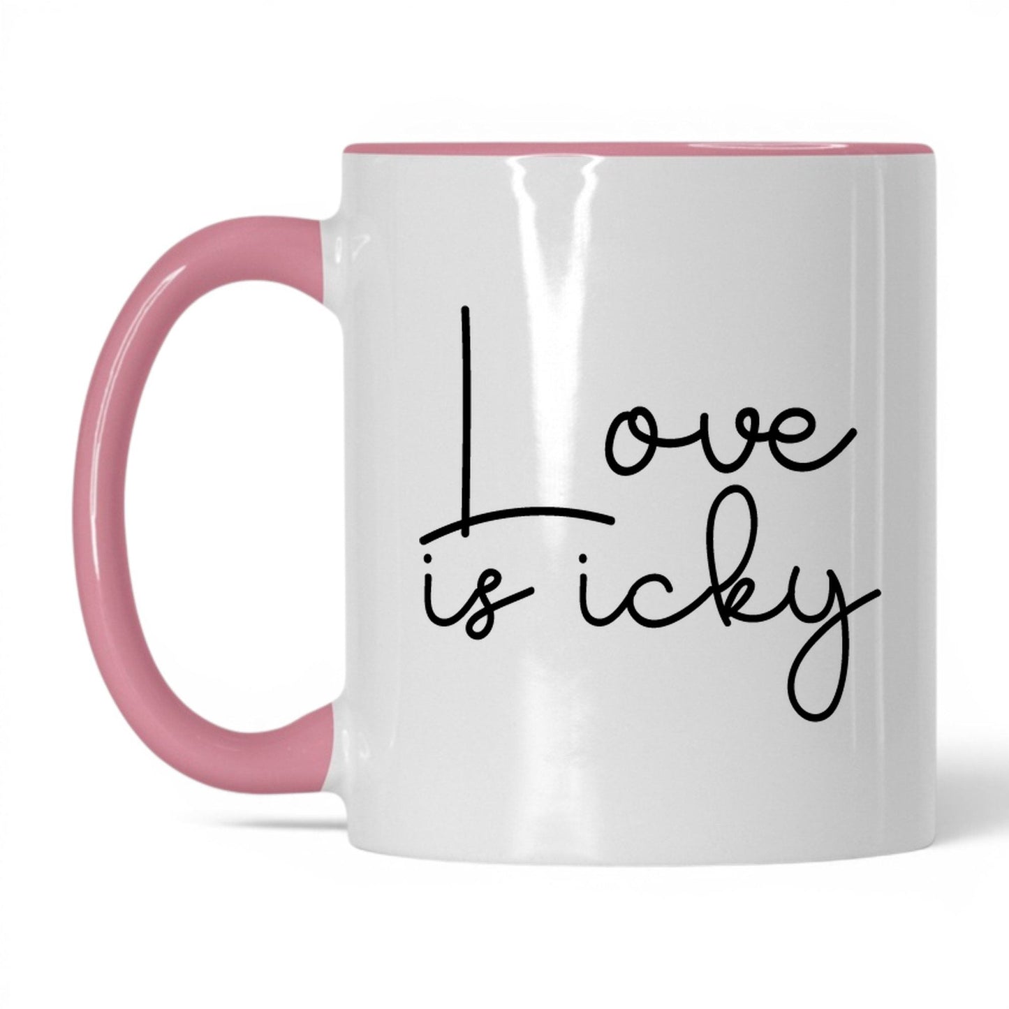 Love Is Icky Mug – 11oz White/Pink Mug