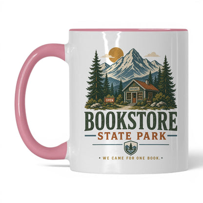 Bookstore State Park Mug – 11oz White/Pink Mug
