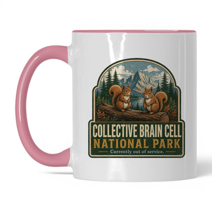 Collective Brain Cell Park Mug – 11oz White/Pink Mug