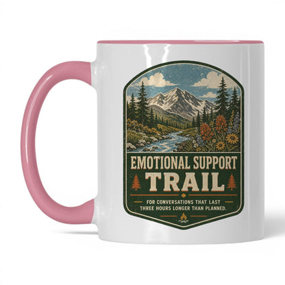 Emotional Support Trail Mug – 11oz White/Pink Mug