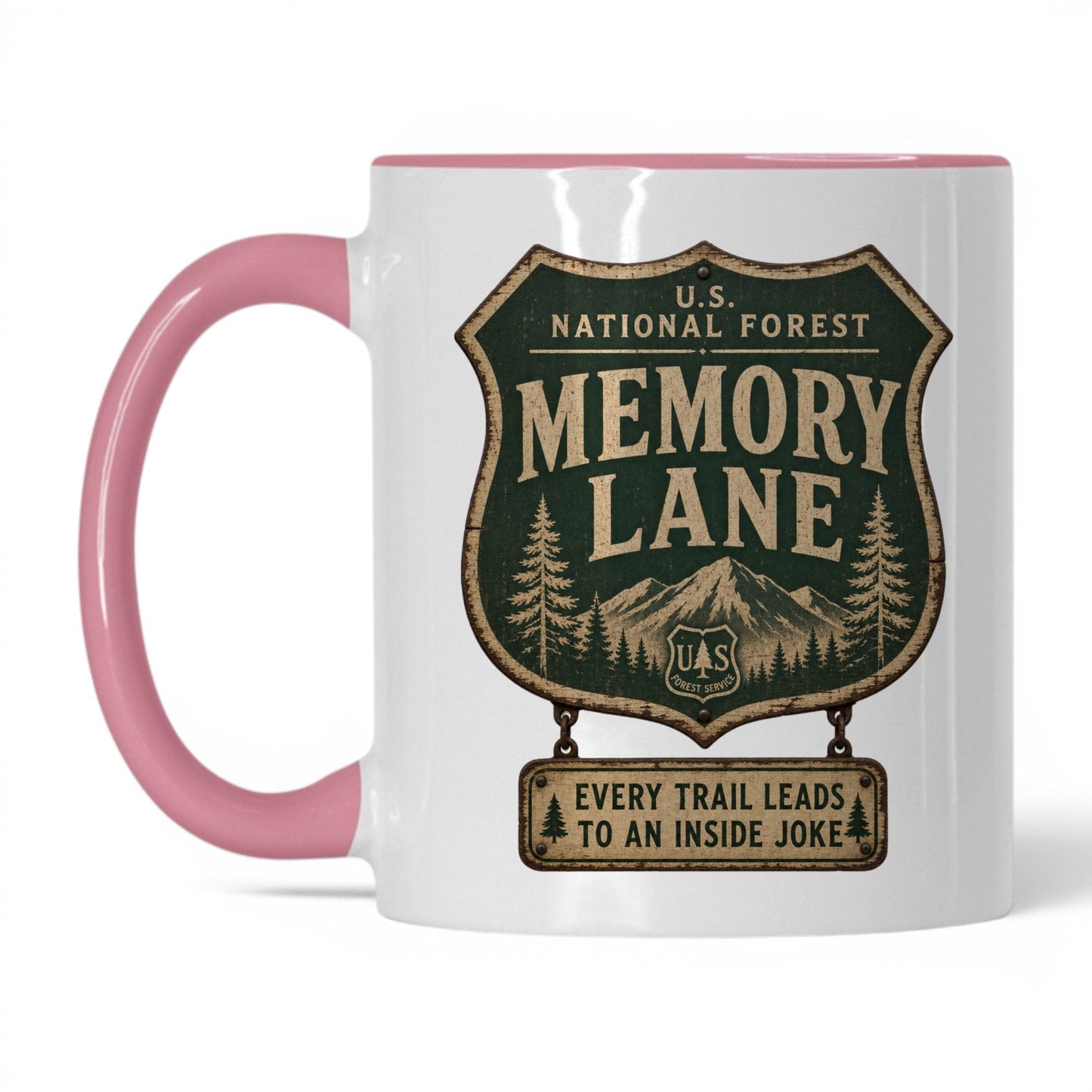 Memory Lane National Park Mug – 11oz White/Pink Mug