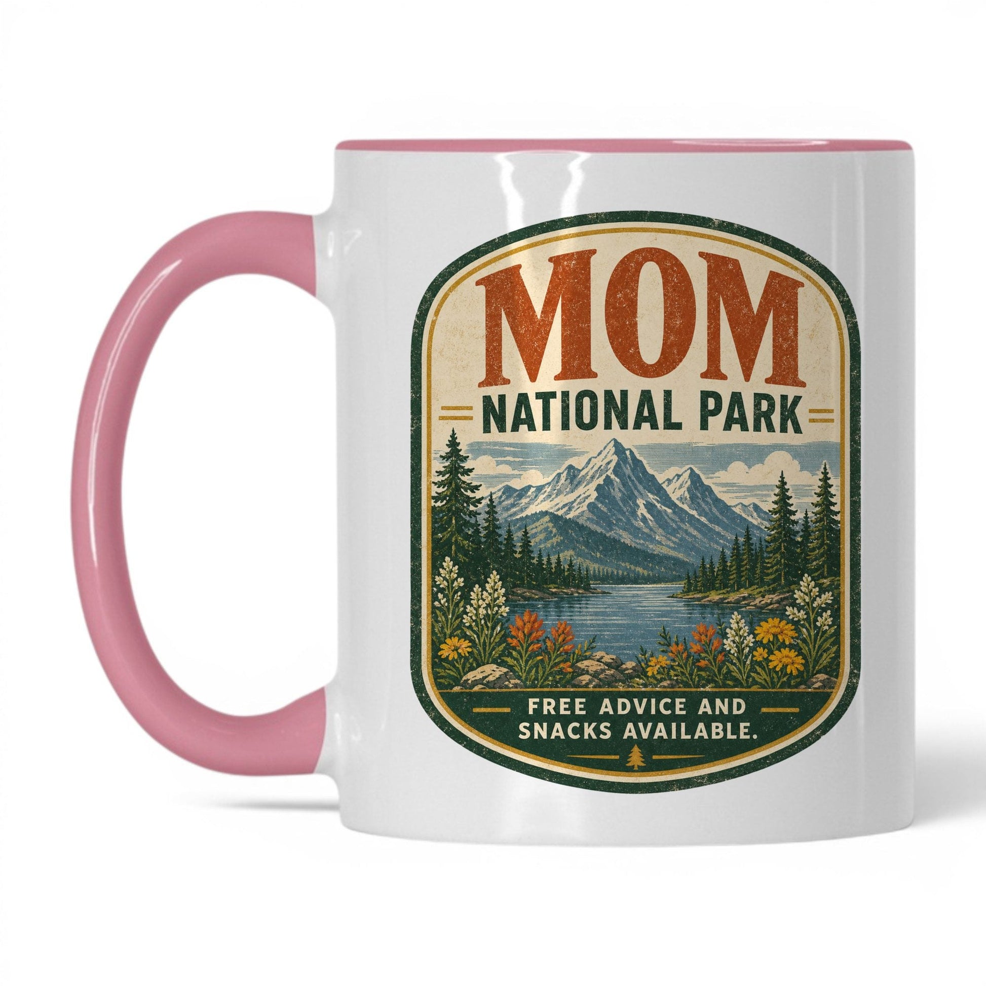 Mom National Park Mug – 11oz White/Pink Mug