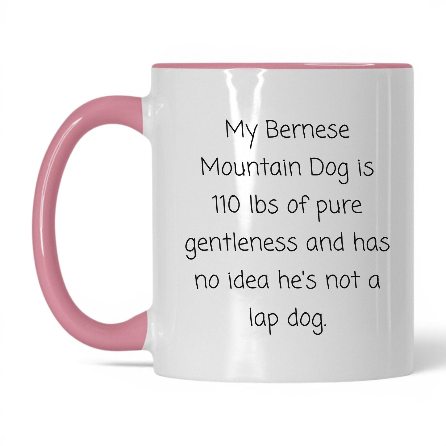 Bernese Mountain Dog Mug – 11oz White/Pink Mug