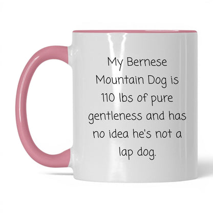 Bernese Mountain Dog Mug – 11oz White/Pink Mug