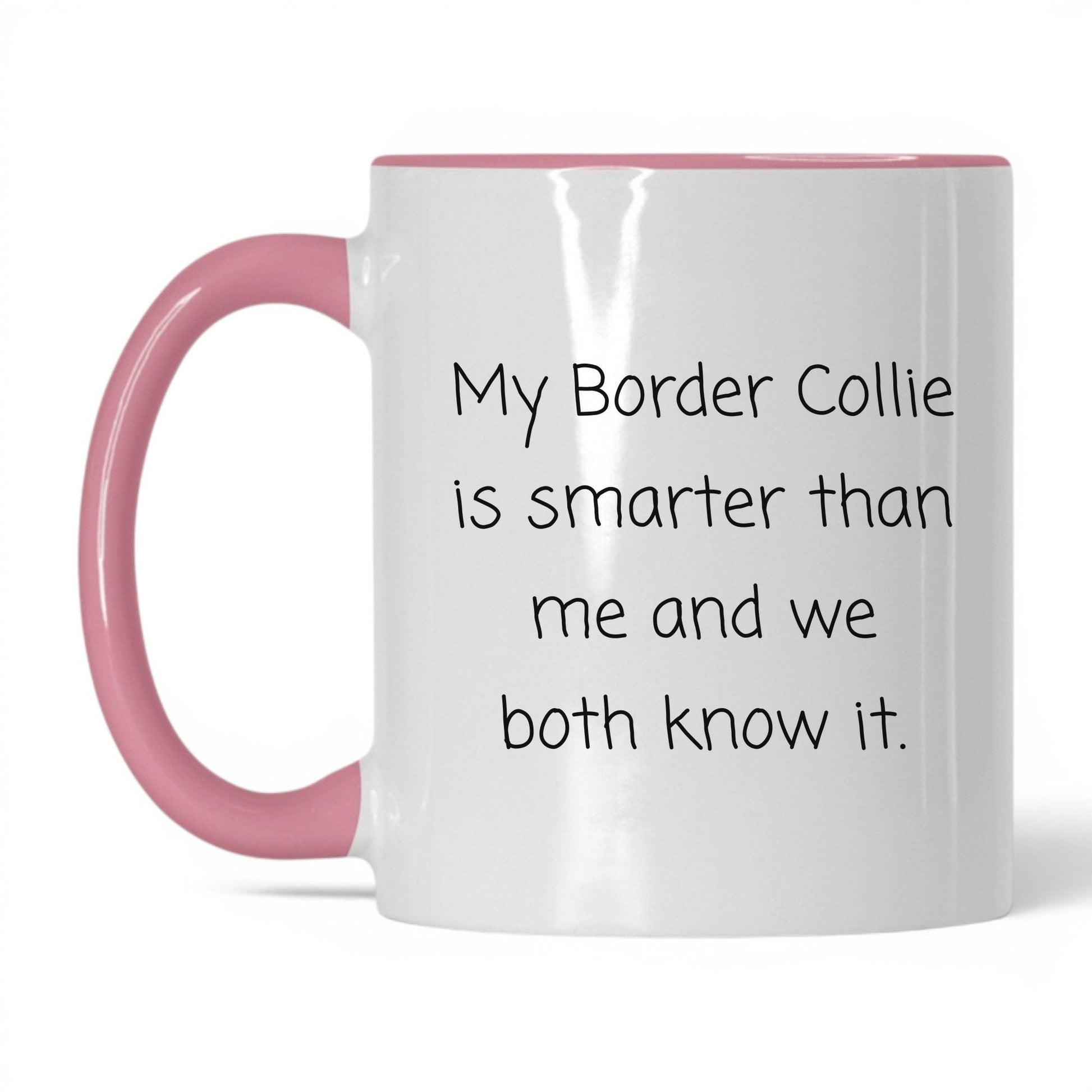 Border Collie Dog Lover Mug – 11oz White/Pink Mug