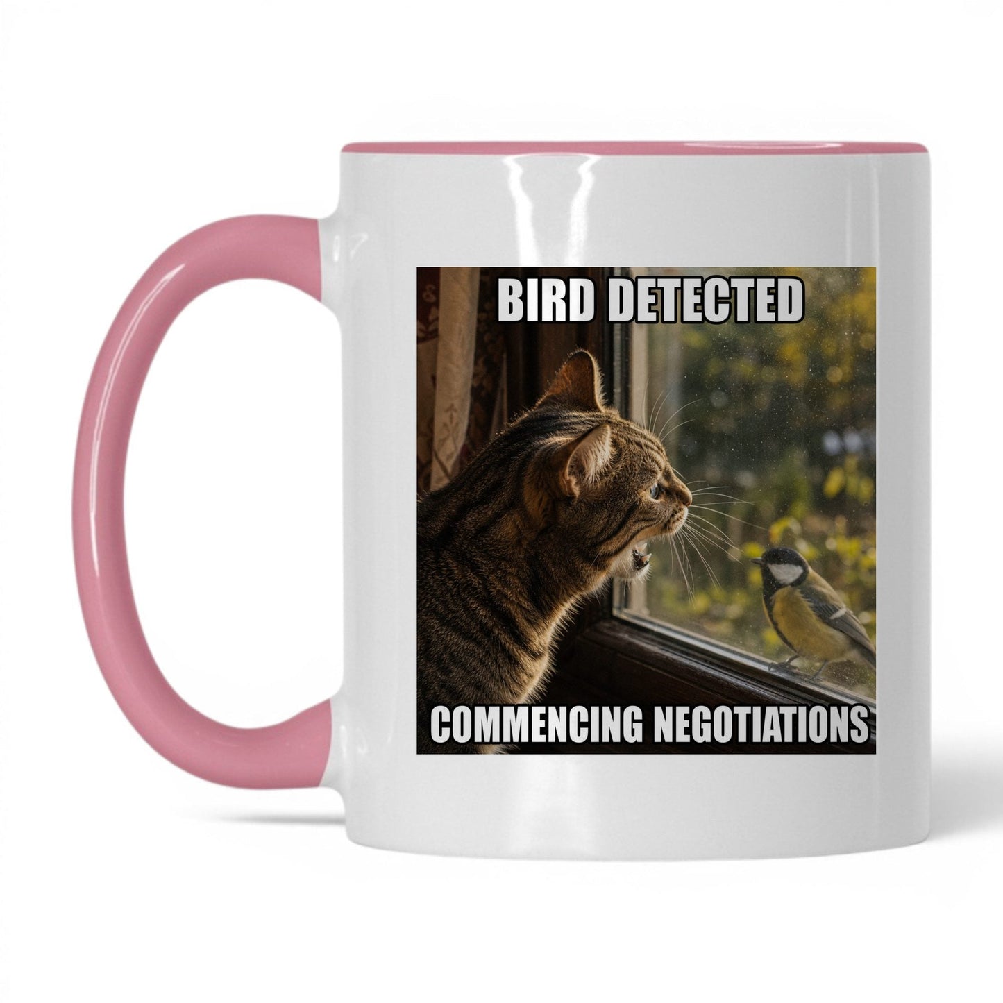 Bird Detected Cat Coffee Mug