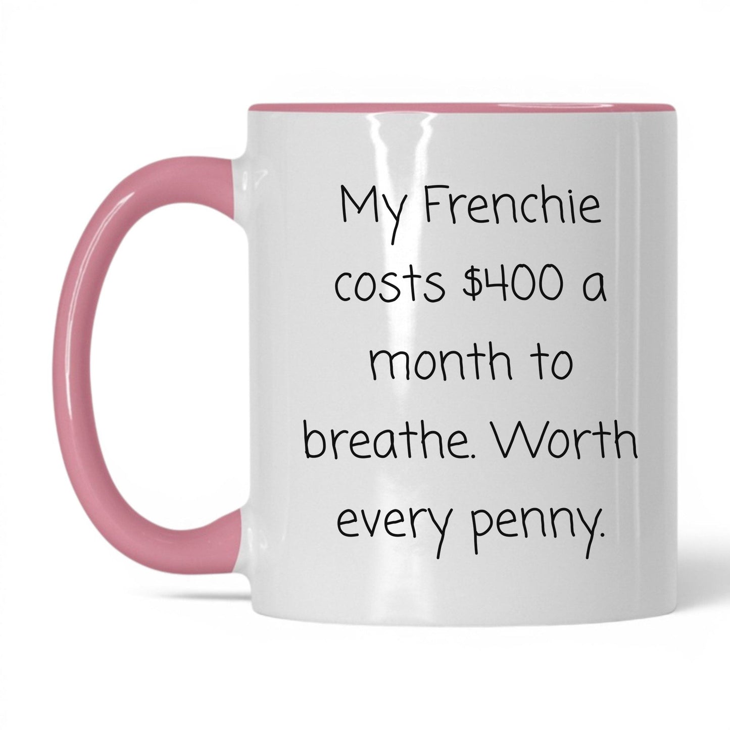 French Bulldog Mug – 11oz White/Pink Mug