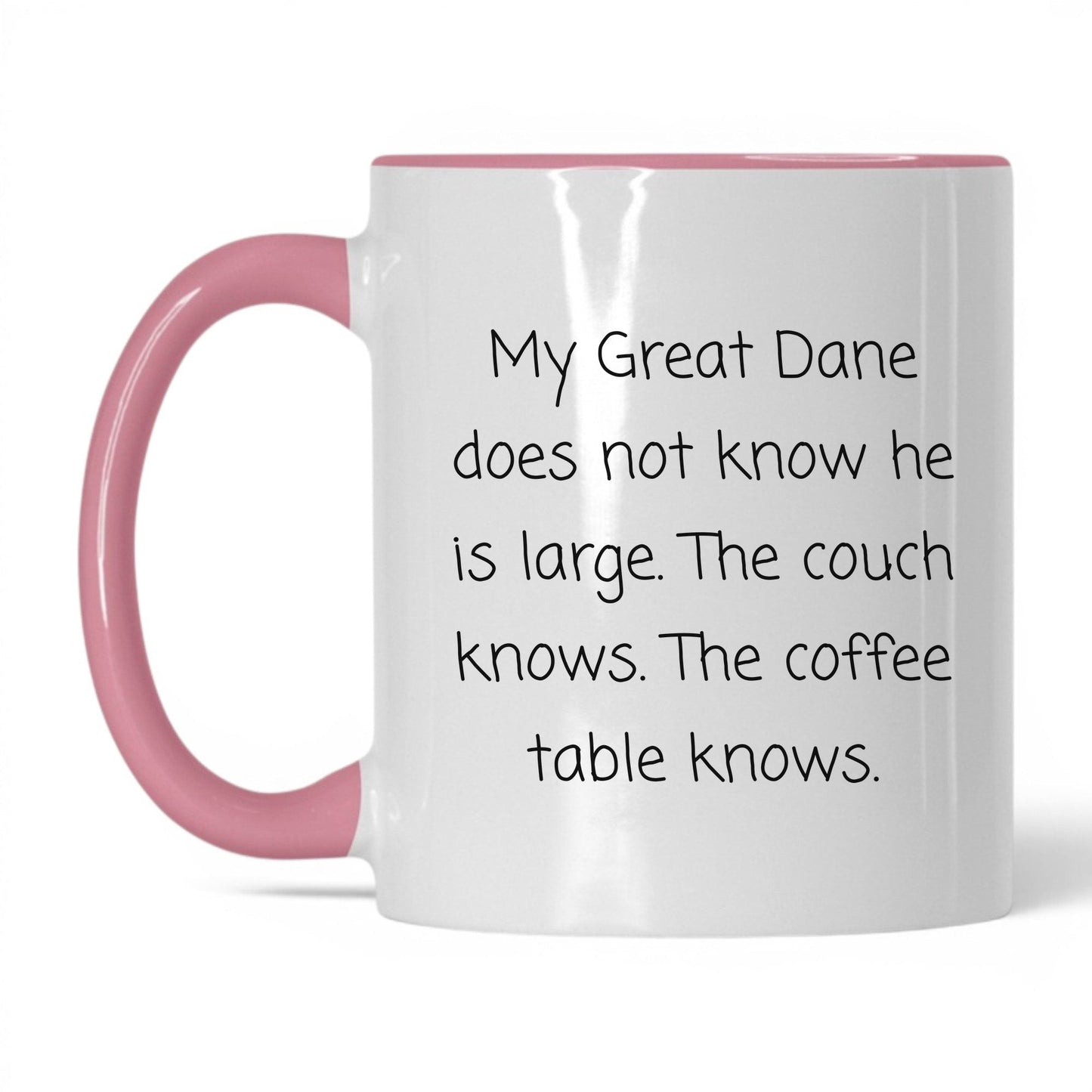 Great Dane Dog Mom Mug – 11oz White/Pink Mug