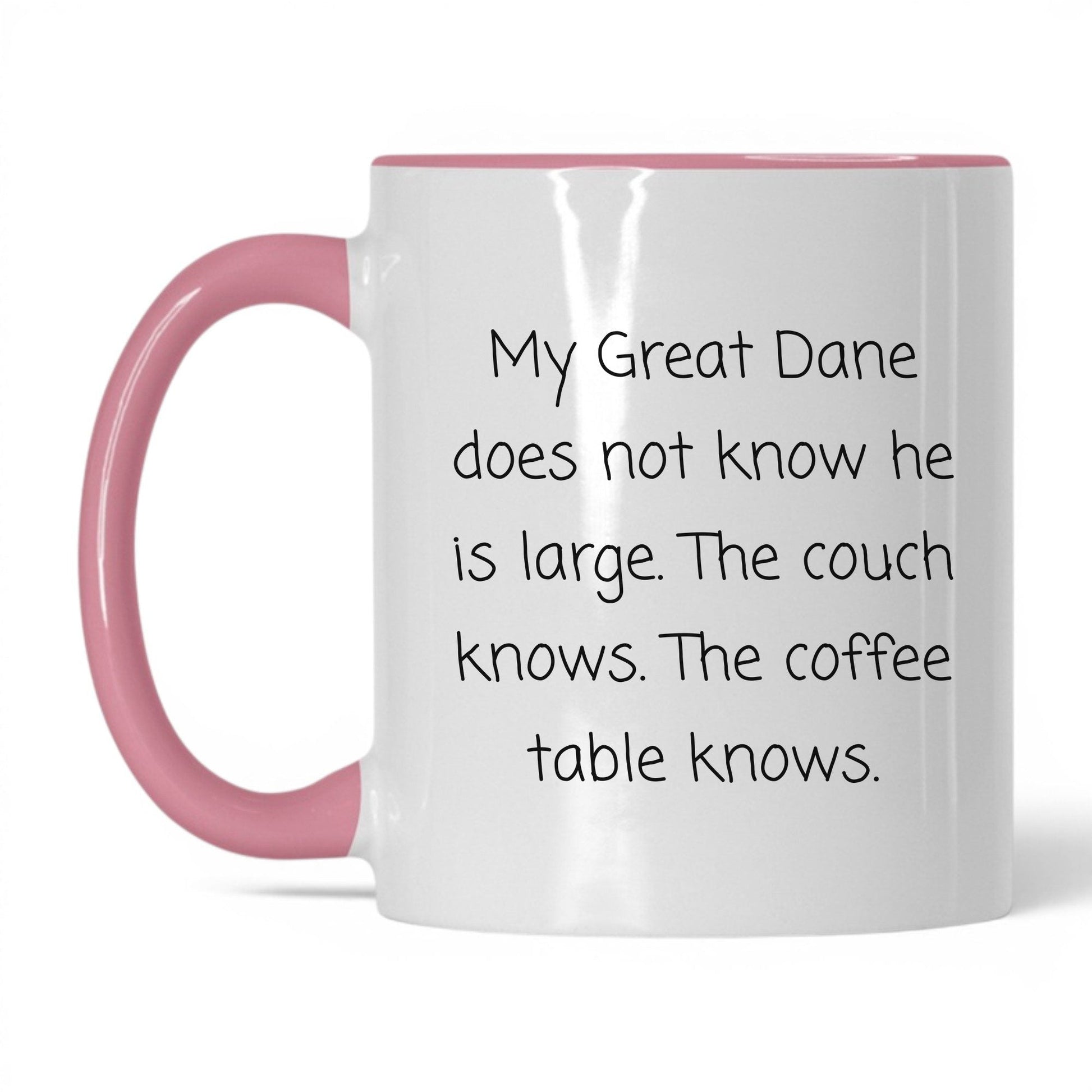 Great Dane Dog Mom Mug – 11oz White/Pink Mug
