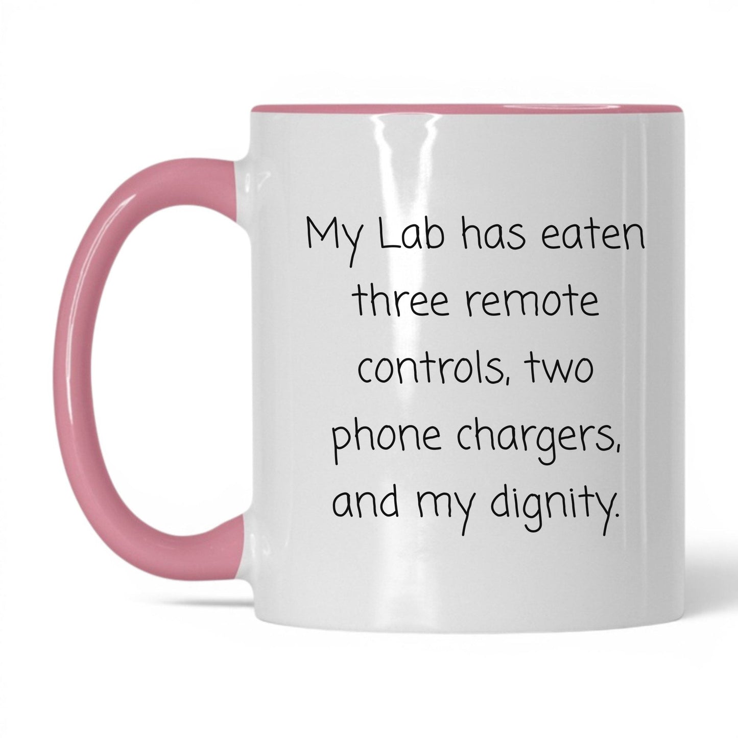 Labrador Dog Mom Mug – 11oz White/Pink Mug