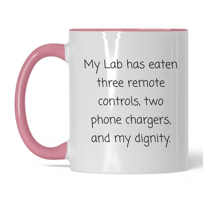 Labrador Dog Mom Mug – 11oz White/Pink Mug
