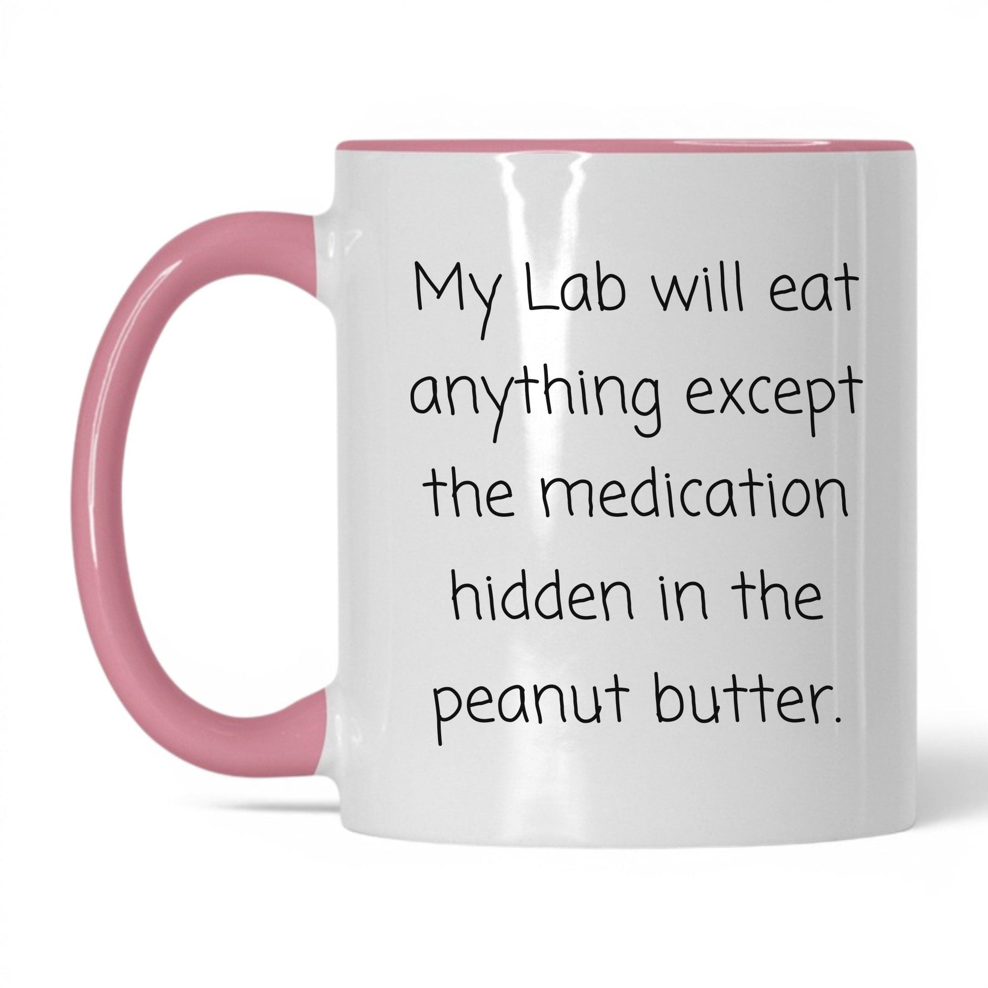 Sassy Labrador Mug – 11oz White/Pink Mug