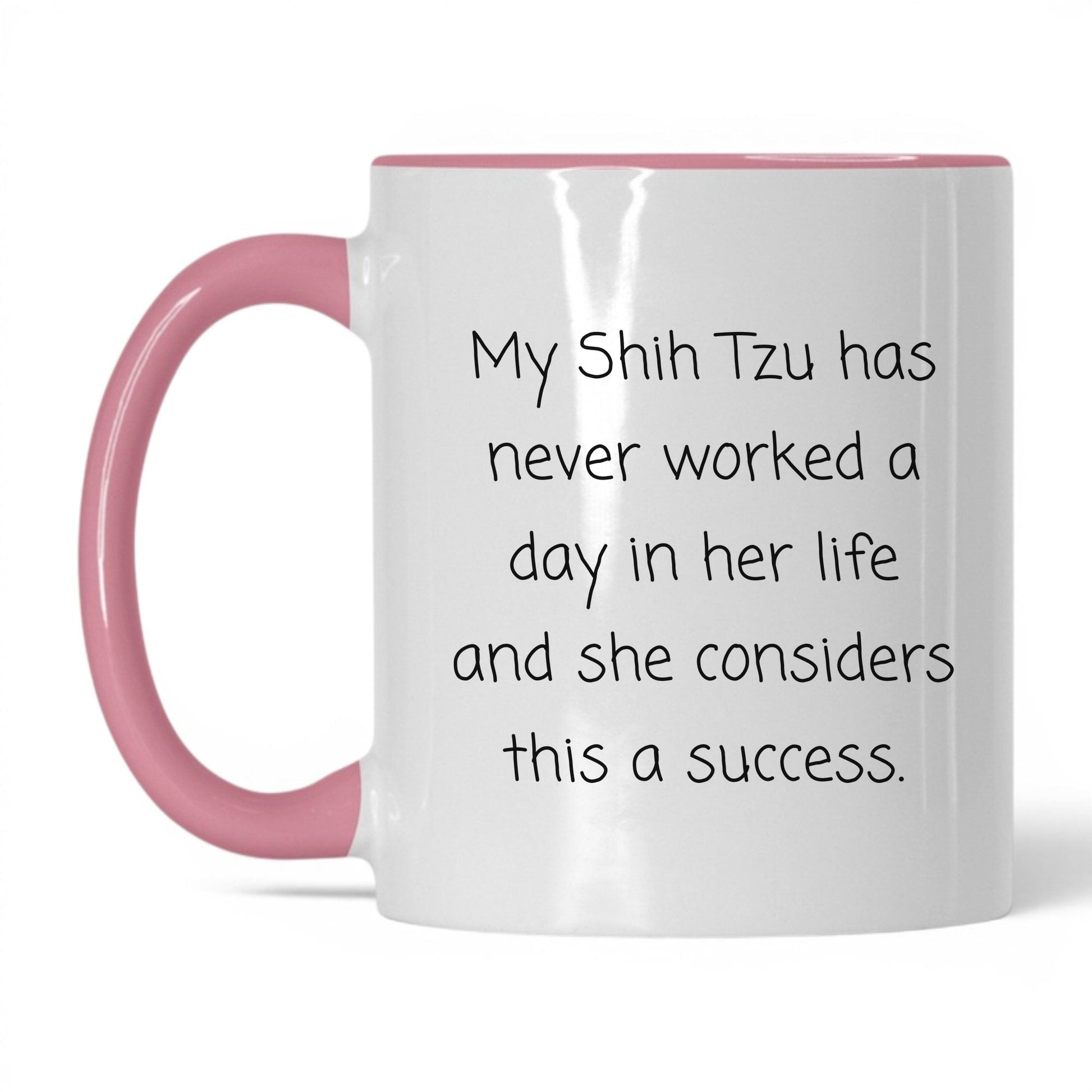 Shih Tzu Dog Mom Mug – 11oz White/Pink Mug