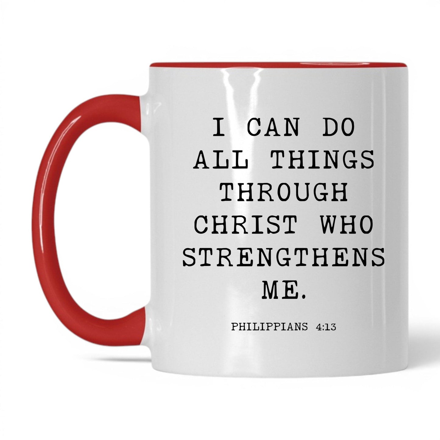 I Can Do All Things Mug – 11oz White/Red Mug