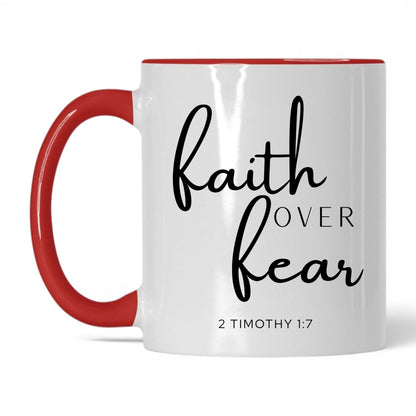 Faith Over Fear Mug – 15oz White/Black Mug