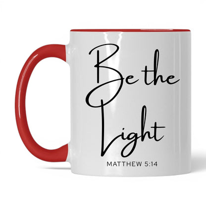 Be the Light Mug – 15oz White/Black Mug