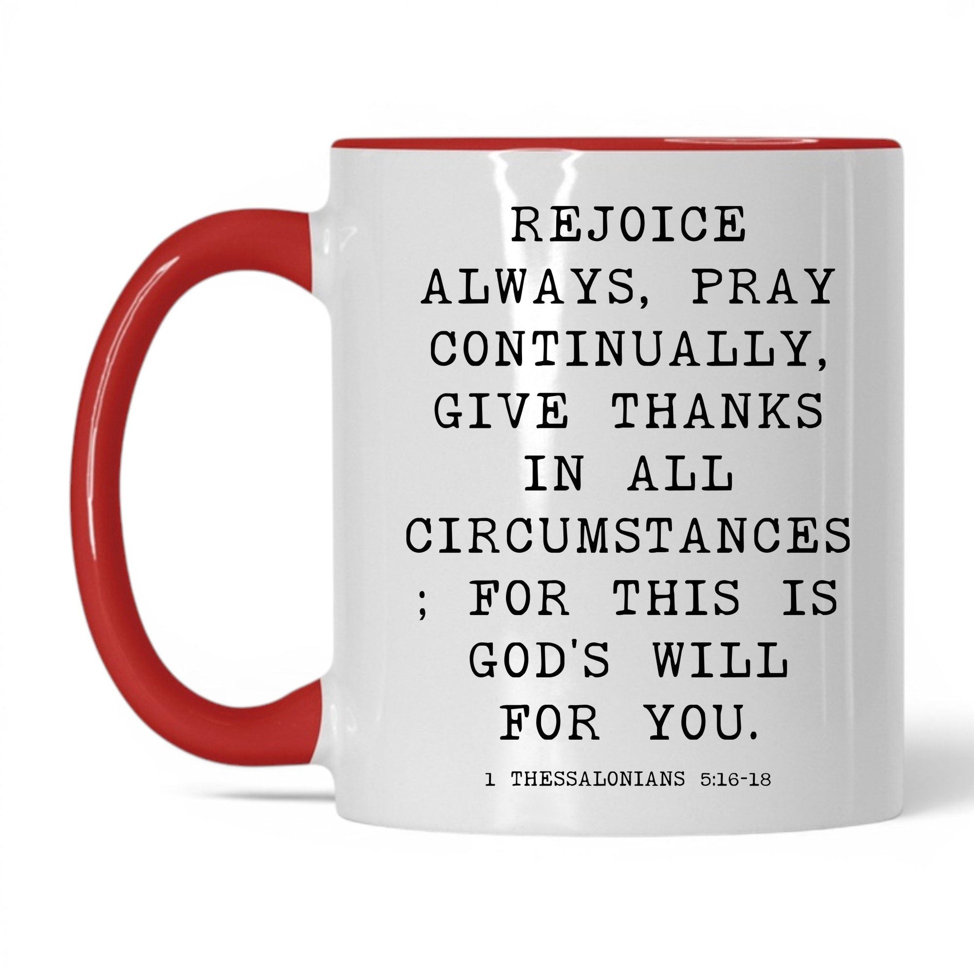 Rejoice Always Mug – 11oz White/Red Mug