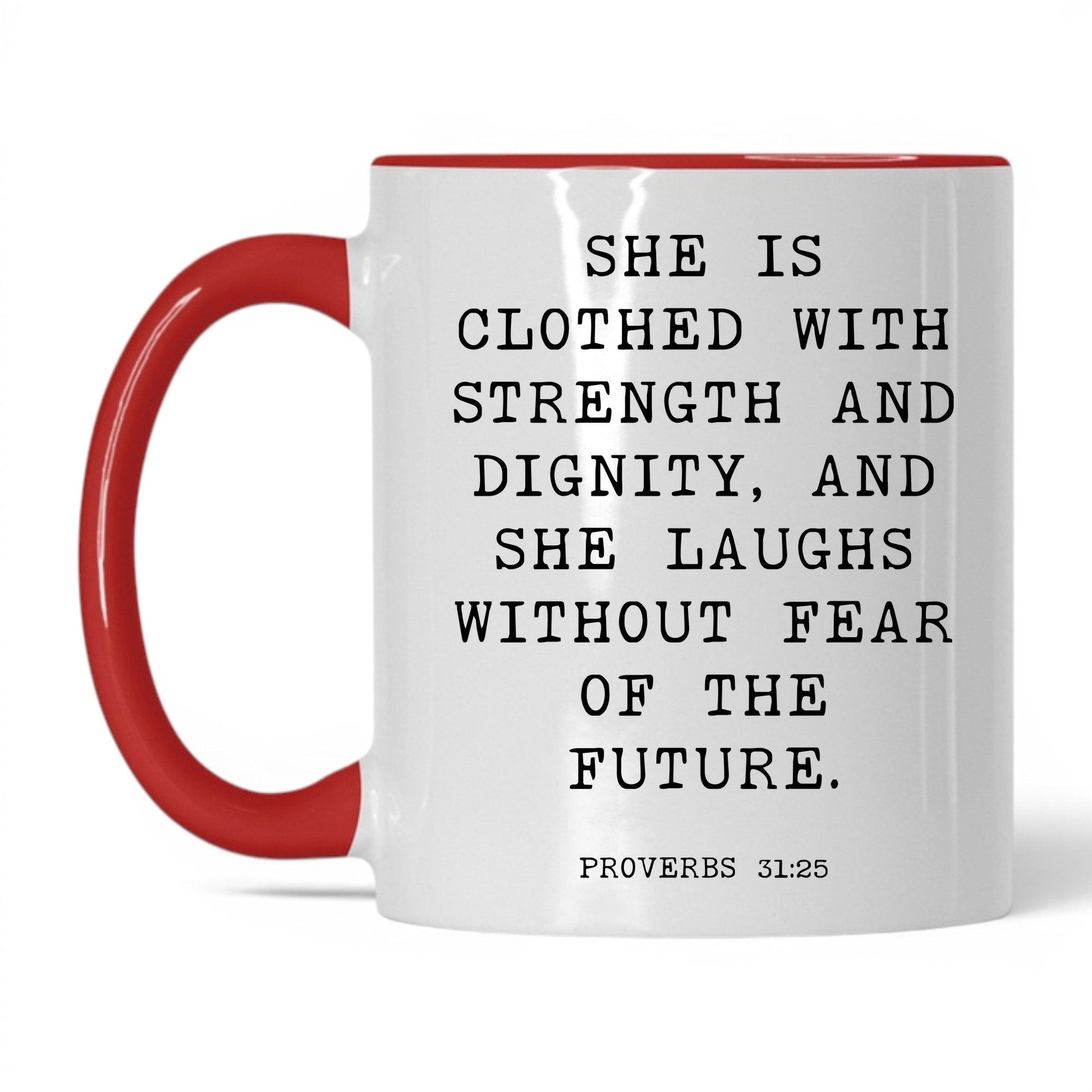 Strength and Dignity Mug – 15oz White/Black Mug
