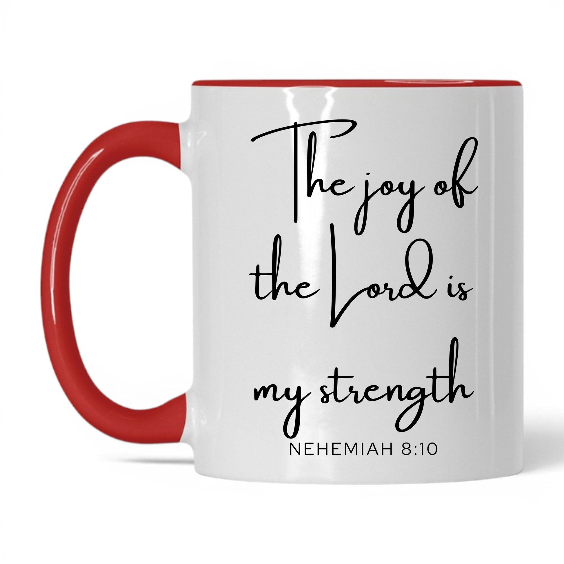 The Joy of the Lord Mug – 15oz White/Black Mug