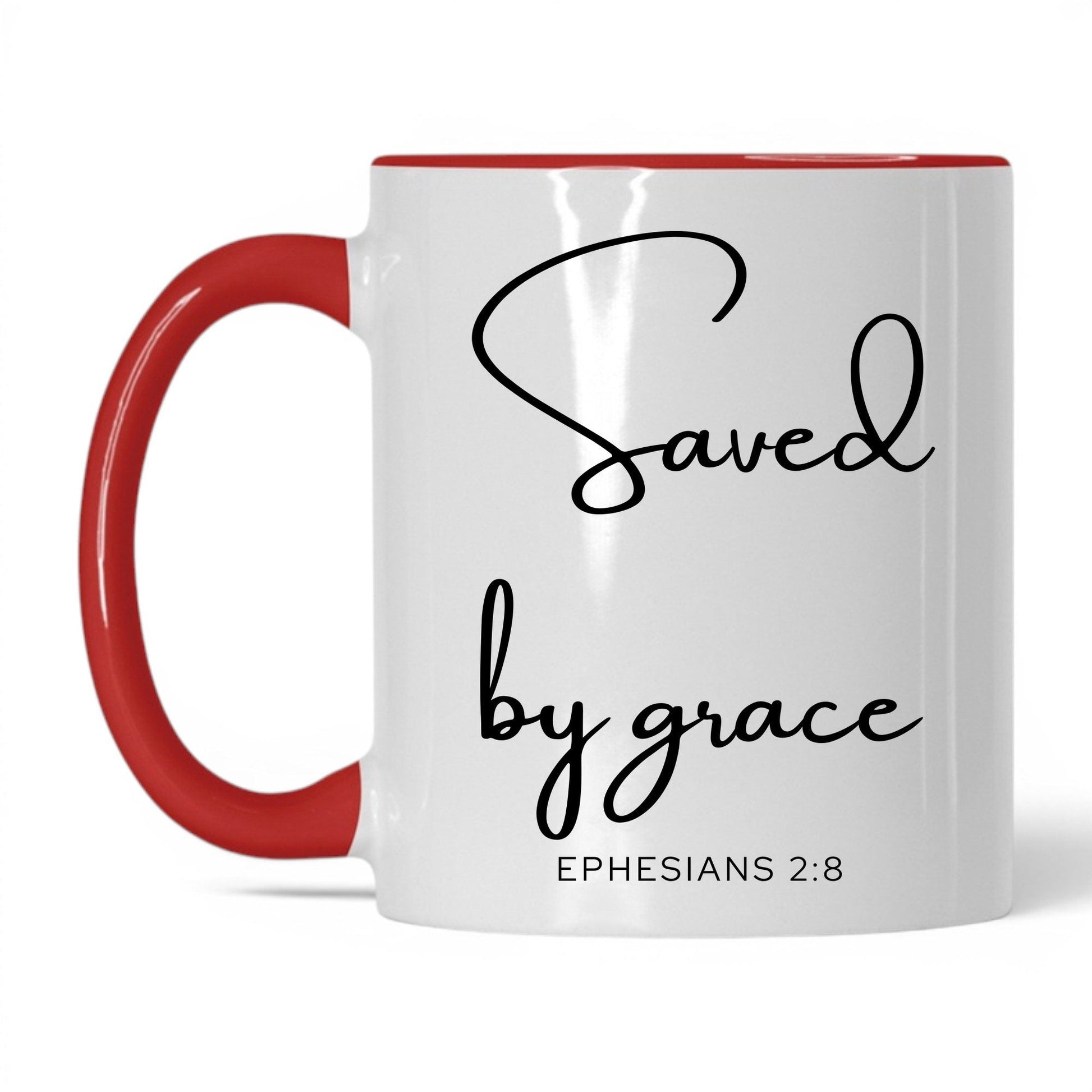 Saved by Grace Mug – 15oz White/Black Mug