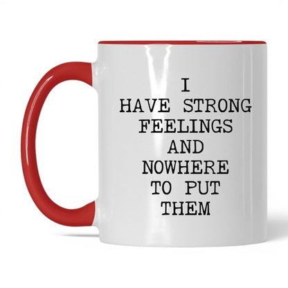 Strong Feelings Nowhere to Put Them Mug
