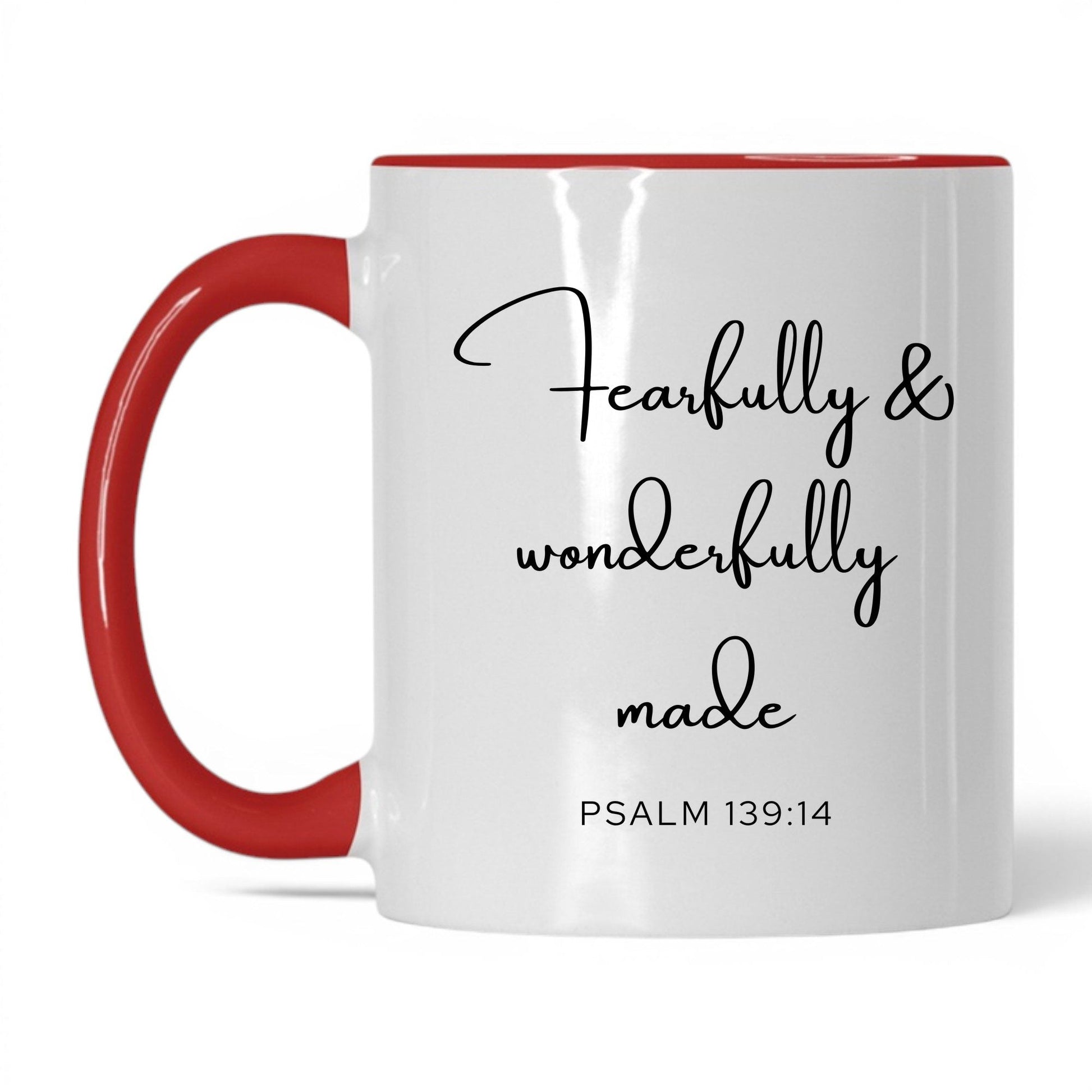 Fearfully and Wonderfully Made Mug – 15oz White/Black Mug