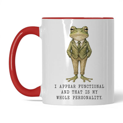 Appear Functional Frog Mug – 11oz White Red Mug