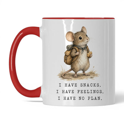 Snacks Feelings No Plan Mouse Coffee Mug