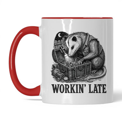 Workin' Late Opossum Coffee Mug