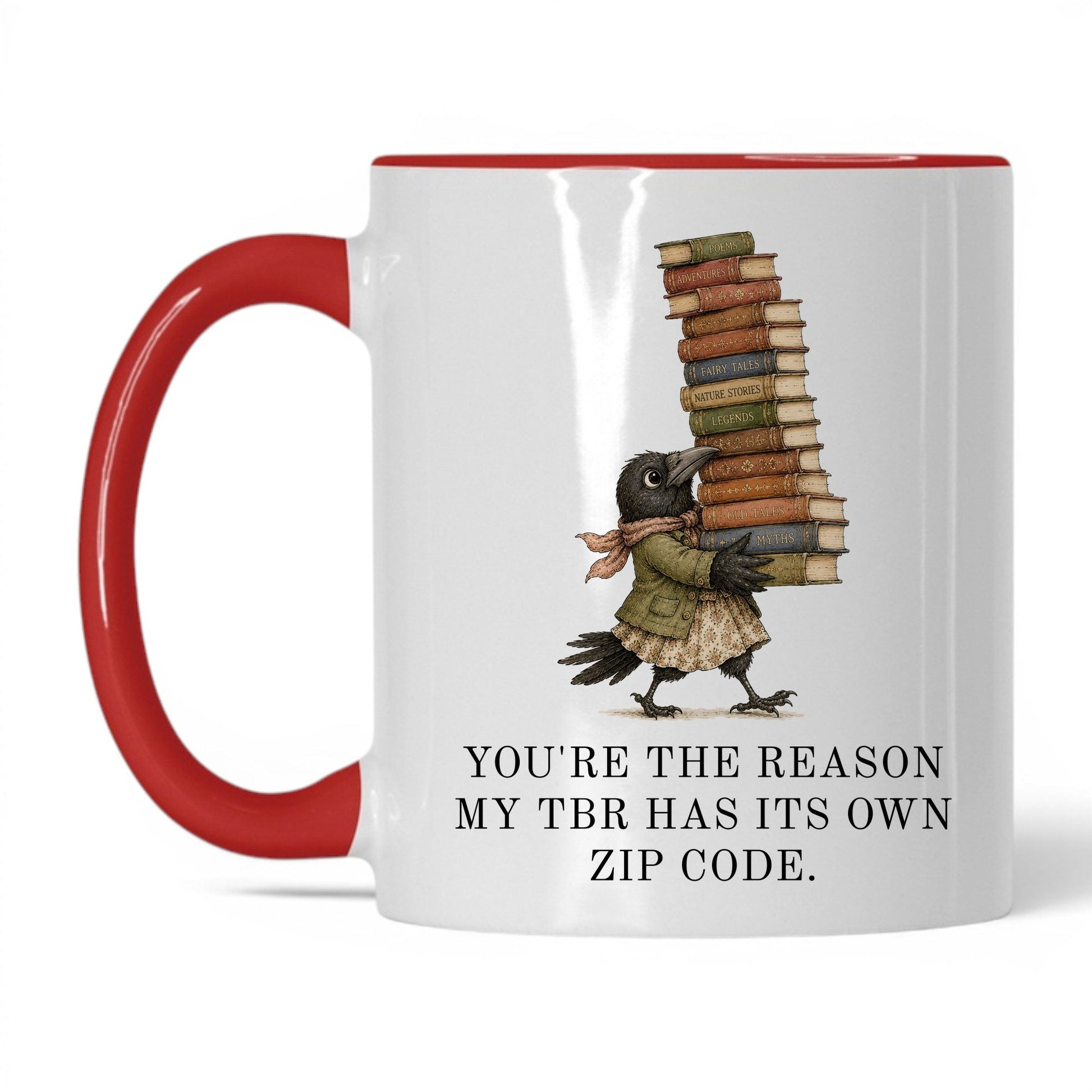 My TBR Has Its Own Zip Code Mug – 11oz White/Red Mug