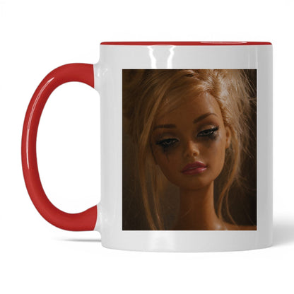 Exhausted Doll Face Coffee Mug