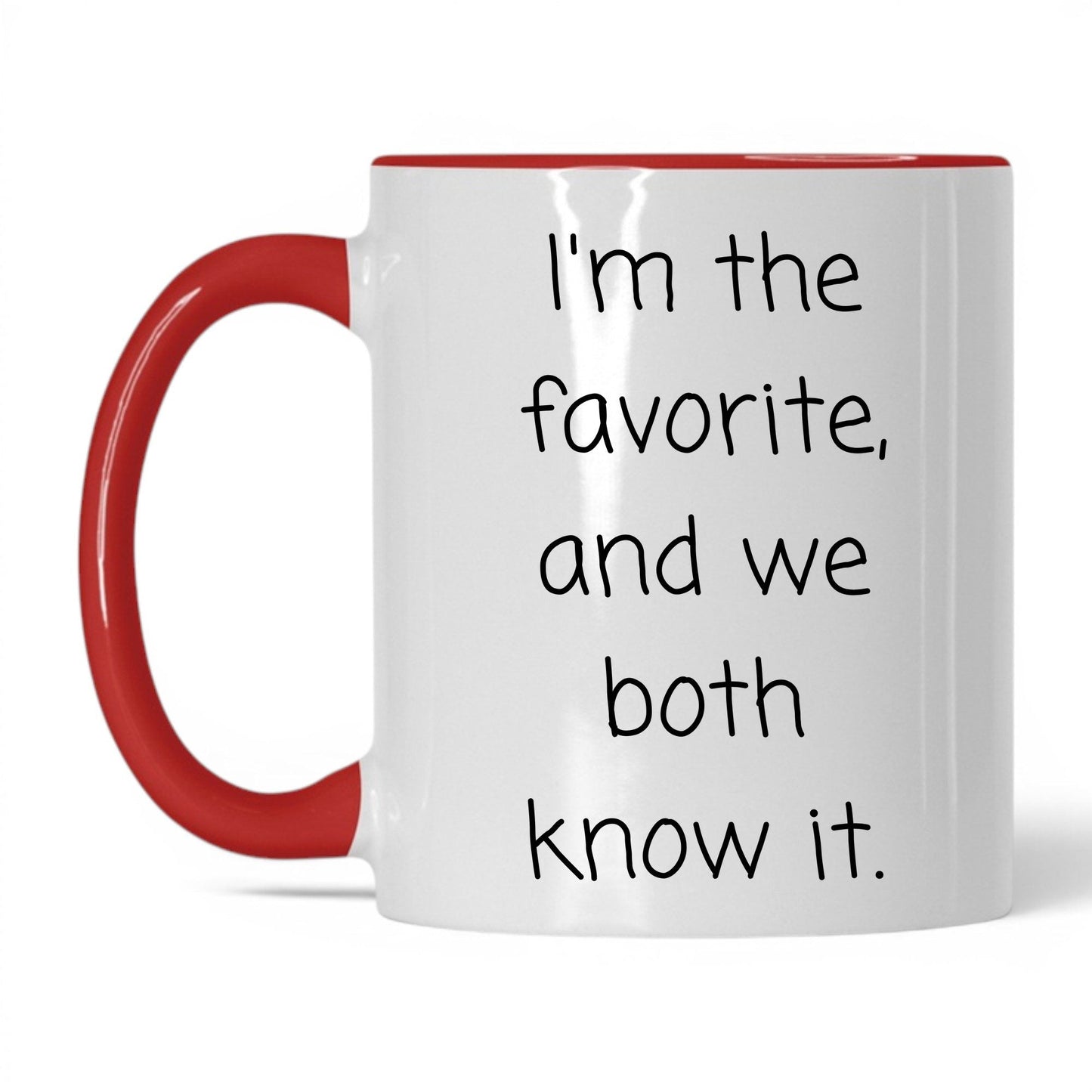 We Both Know It Mug – 11oz White/Red Mug